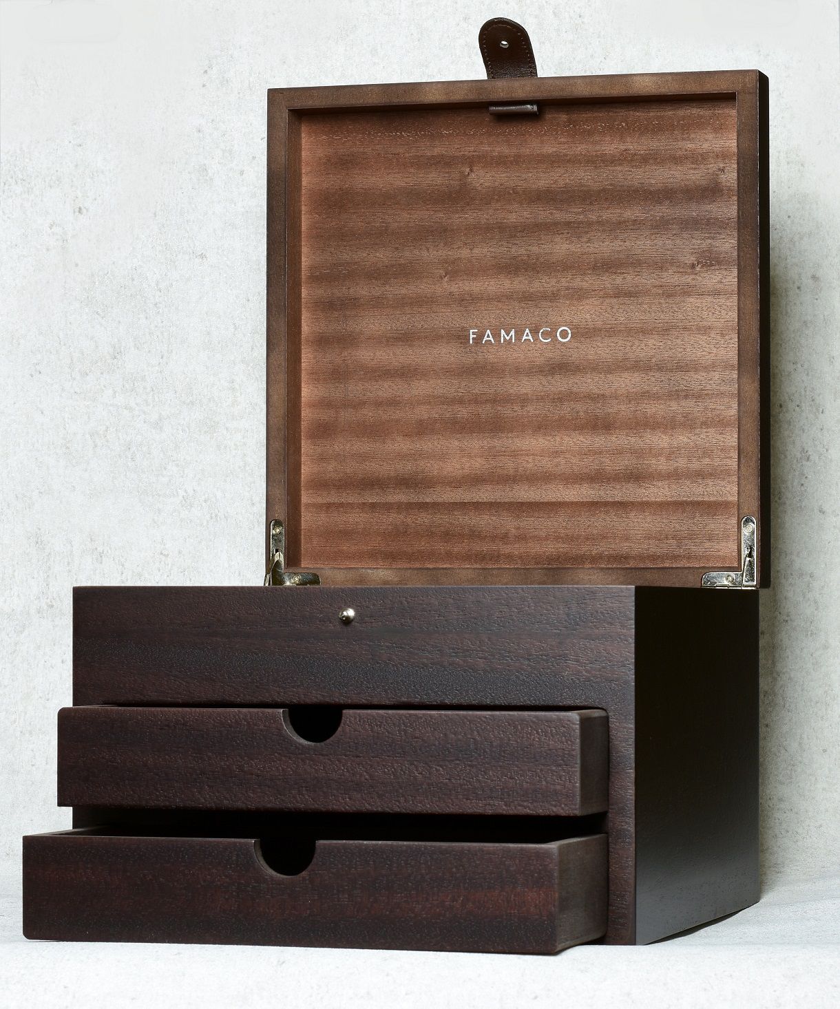 Complete Wooden Box for Renewing Leather and Suede Shoes - Famaco Paris Grand Cube
