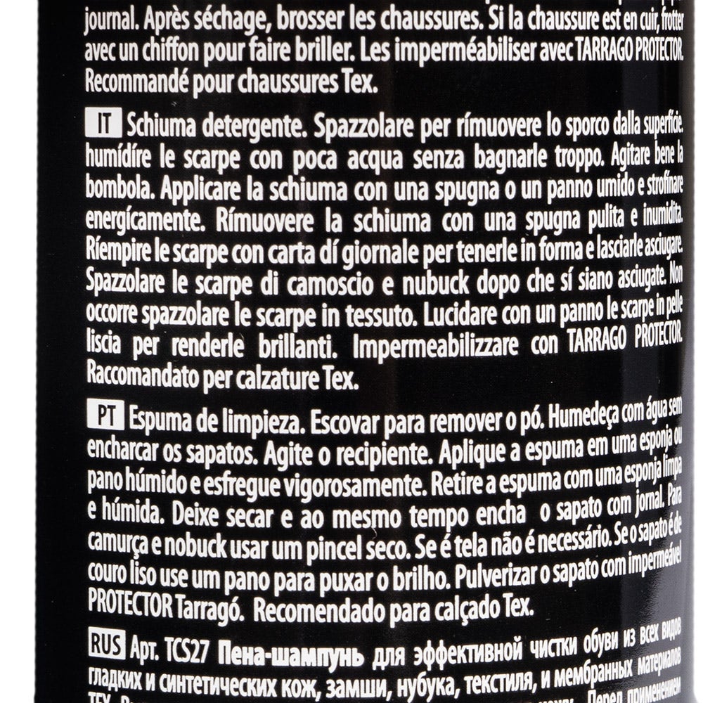 Stain Remover Spray for Cleaning Leather and Suede Shoes - Tarrago Shampoo
