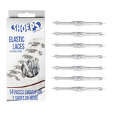 Elastic Silicone Shoelaces Silver - Never Untied Shoes Again