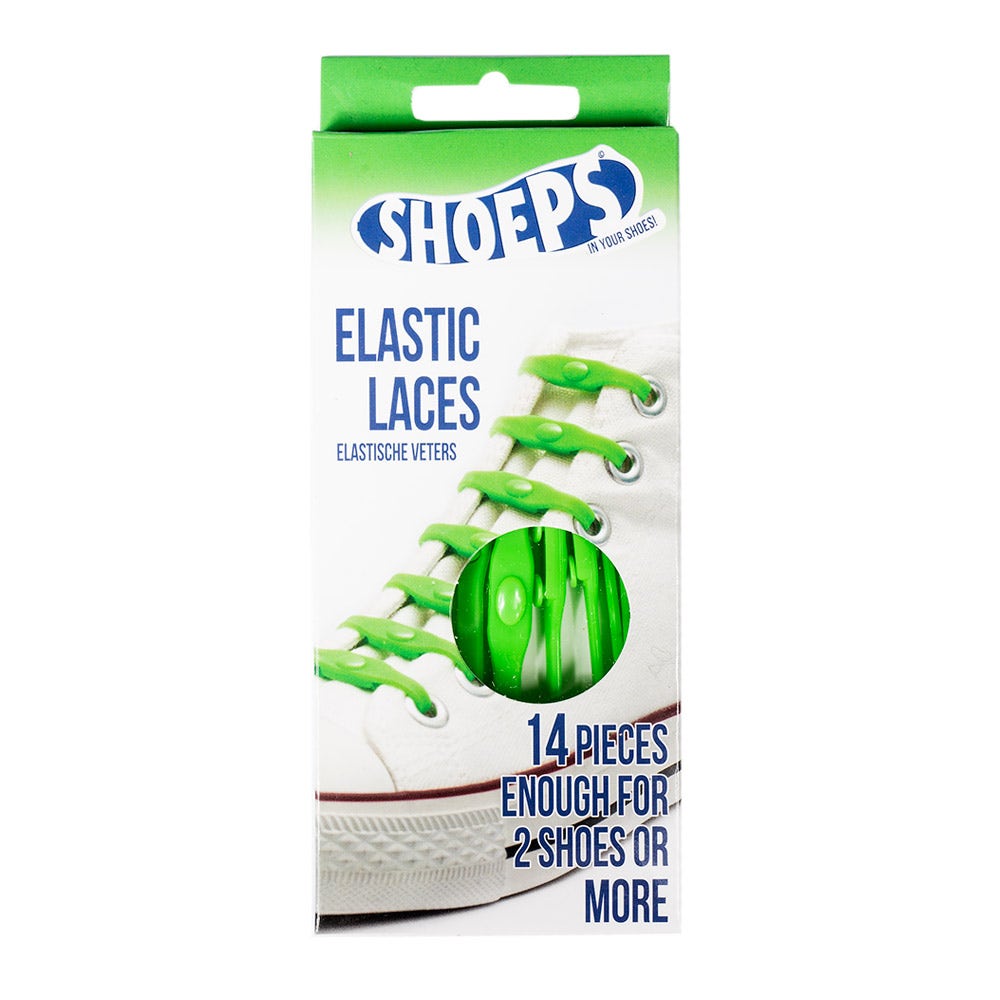 Green Silicone Elastic Shoelaces - No More Untied Shoes