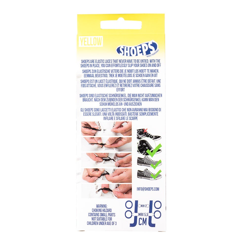 Yellow Silicone Elastic Shoelaces - Never Untied Shoes Again