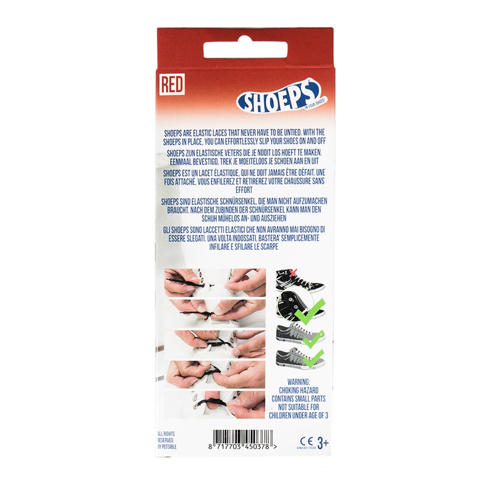 Red Silicone Elastic Shoelaces - Never Untied Shoes Again