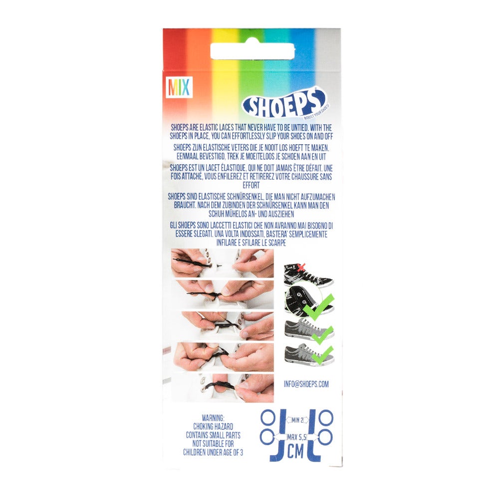 Elastic Silicone Shoelaces Mix Multicolor - Never Untied Shoes Again