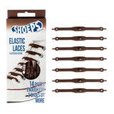 Brown Silicone Elastic Shoelaces - No More Untied Shoes