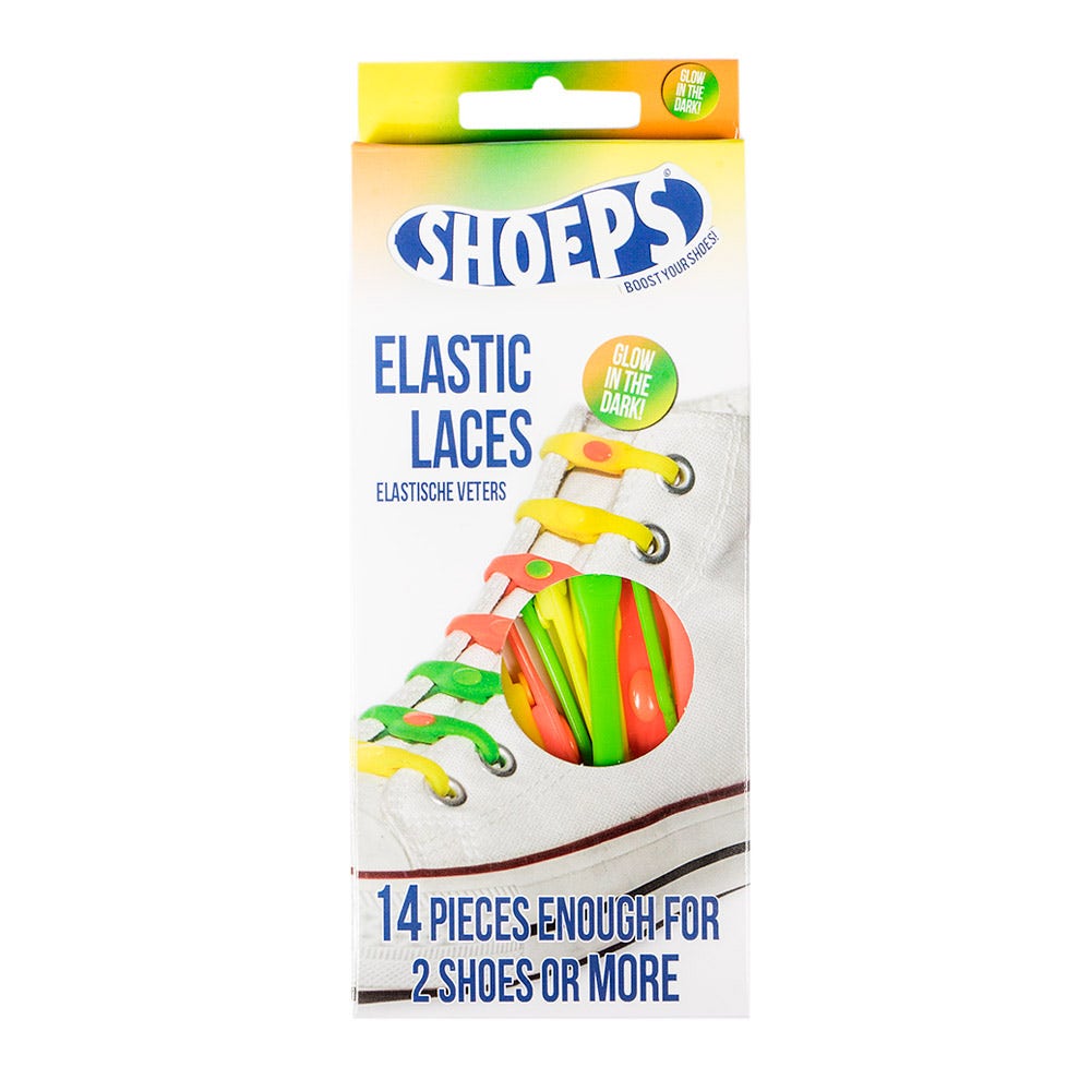 Glow Dark Mix Silicone Elastic Shoelaces - No More Untied Shoes