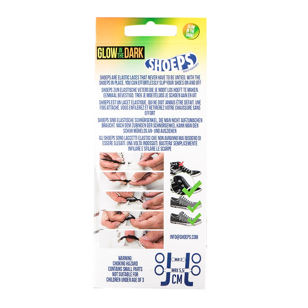 Glow Dark Mix Silicone Elastic Shoelaces - No More Untied Shoes