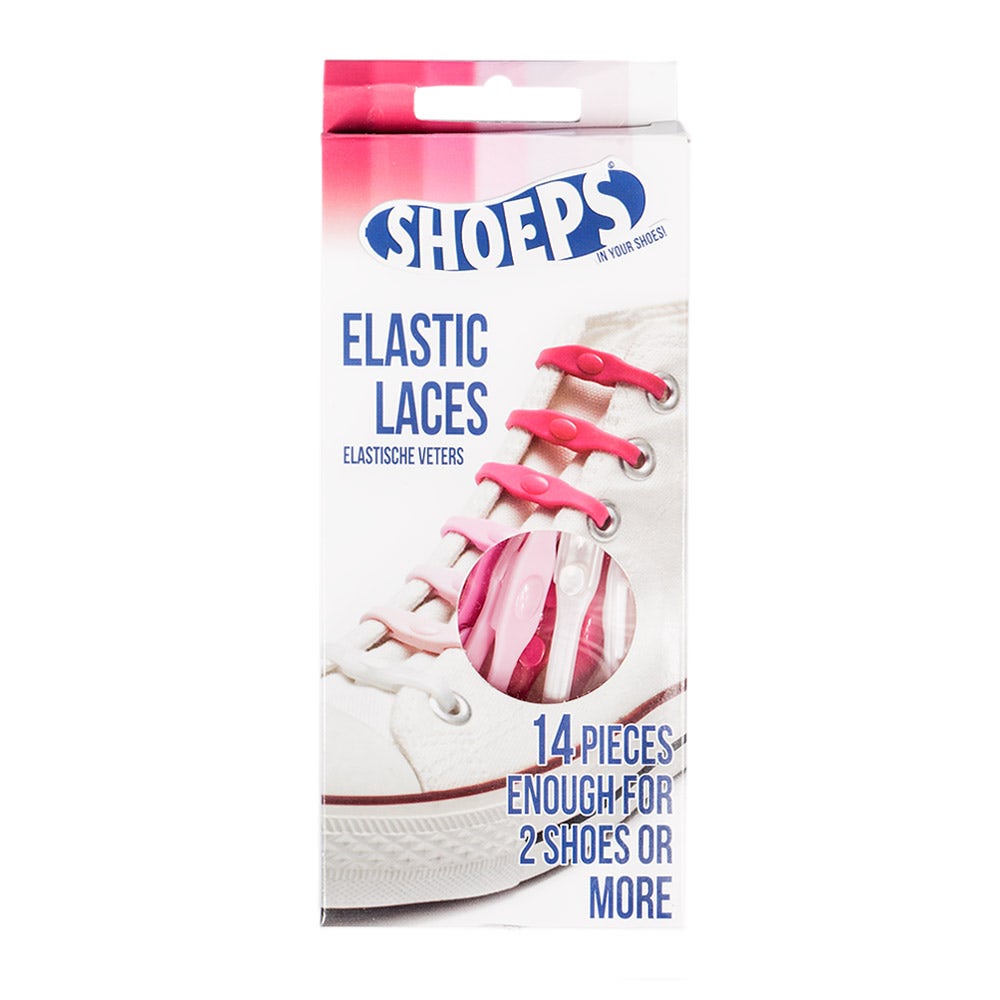 Elastic Silicone Shoelaces Mix Pink - Never Untied Shoes Again