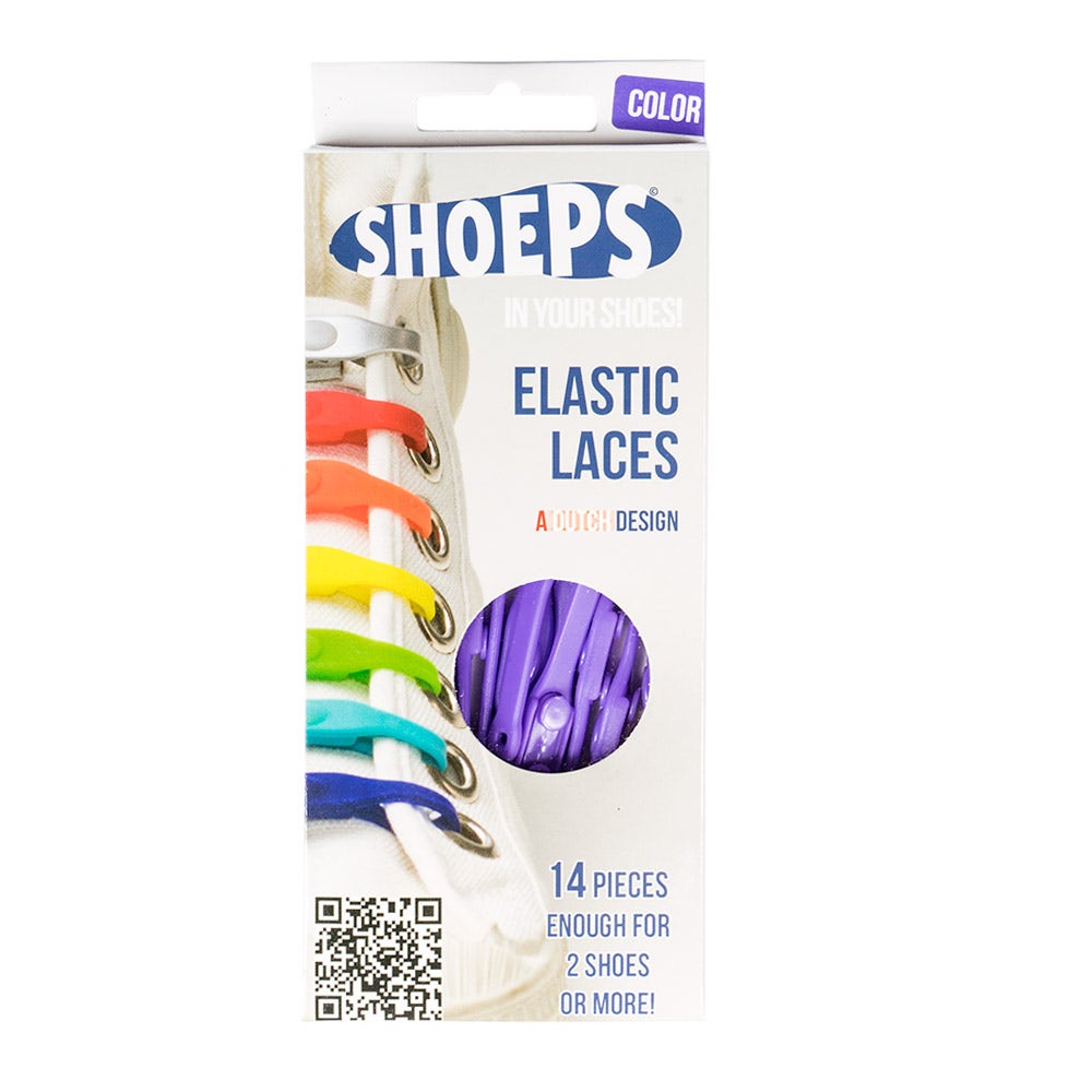 Purple Silicone Elastic Shoelaces - Never Untied Shoes Again
