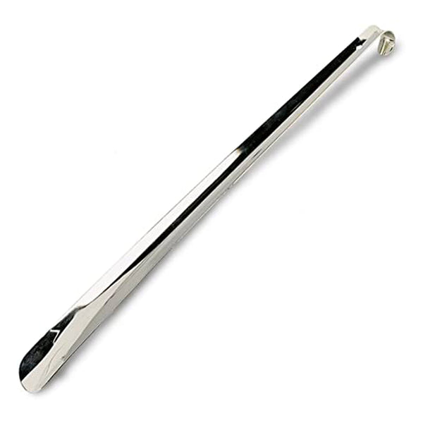 Iron Shoehorn in Chromed Metal Shoe Sock 40cm long