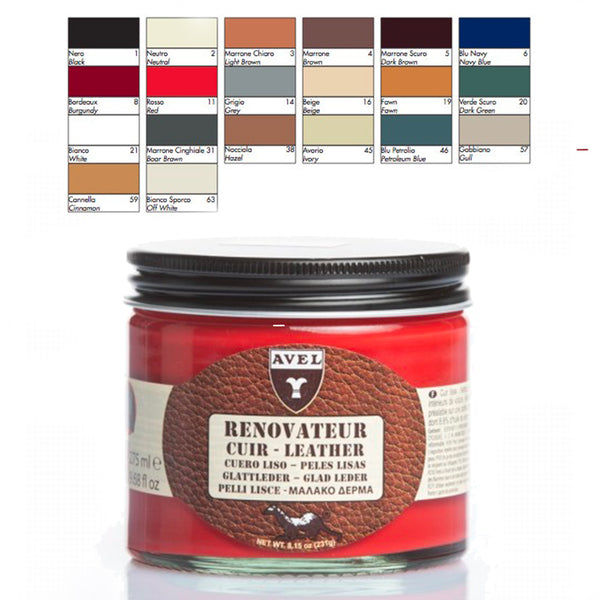 Cream for Leather Sofas and Car Interiors Renews and Polishes the Color - Saphir Avel 275ml