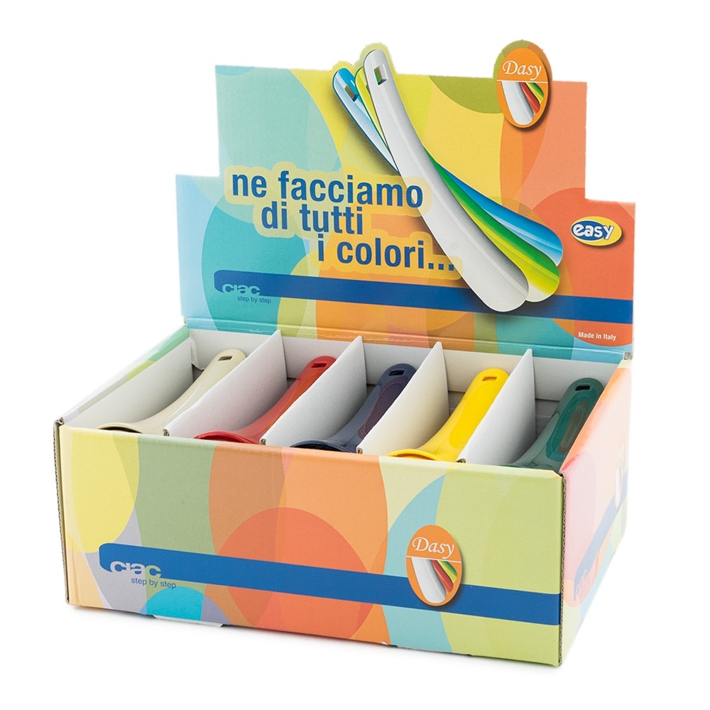 Calzascapre in Plastica 15cm Confezione 100 calzanti colorati - Cura della Scarpa per Negozi