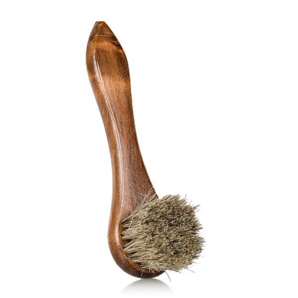 Clear Polish Brush for Leather Shoes - Non-Scratch Horsehair