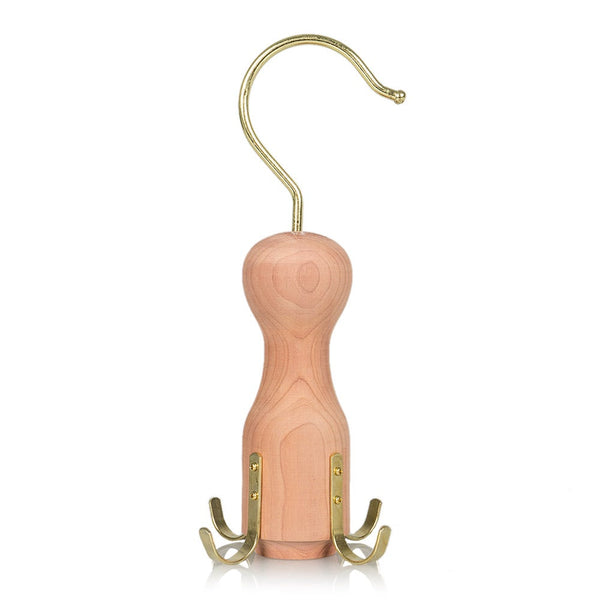 Organizer Per Cinture Da Armadio In Legno E Metallo – Doppio Strato, Fino A 23 Cinture, Montaggio A Parete O A Gancio, Salvaspazio 38.9x6x5.5 Cm - 2