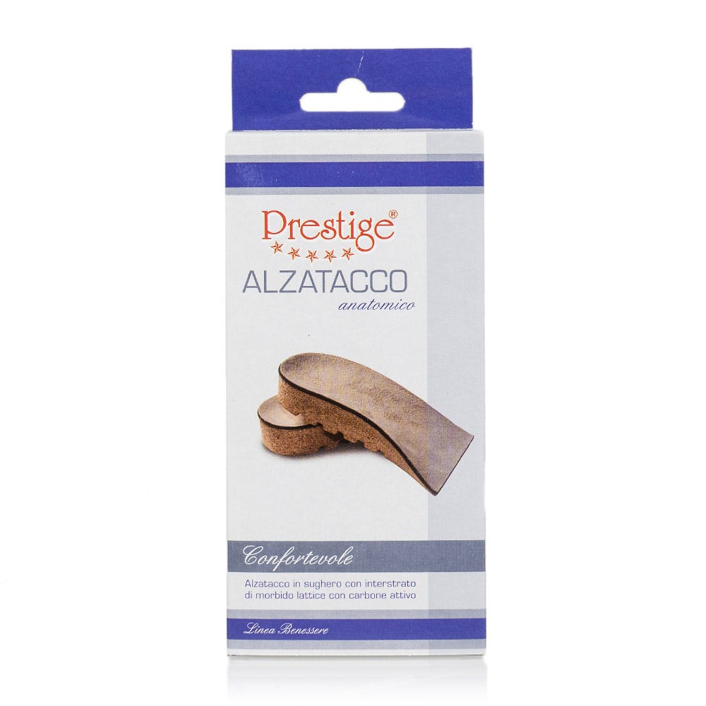Rigid Cork Heel Lift Anatomical Comfortable Height 1.5 cm - Prestige
