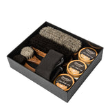 Complete Leather Shoe Cleaning Set Gift Box - Prestige Box Polishes and Brushes