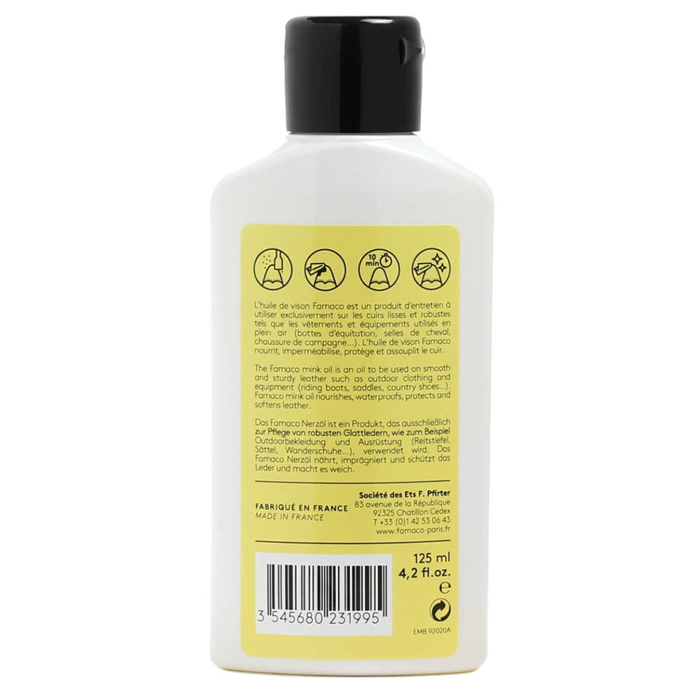 Olio di Visone per la Cura delle Scarpe in Pelle Grassa - Famaco Paris Huile de vison