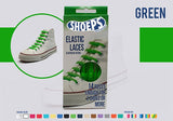 Green Silicone Elastic Shoelaces - No More Untied Shoes