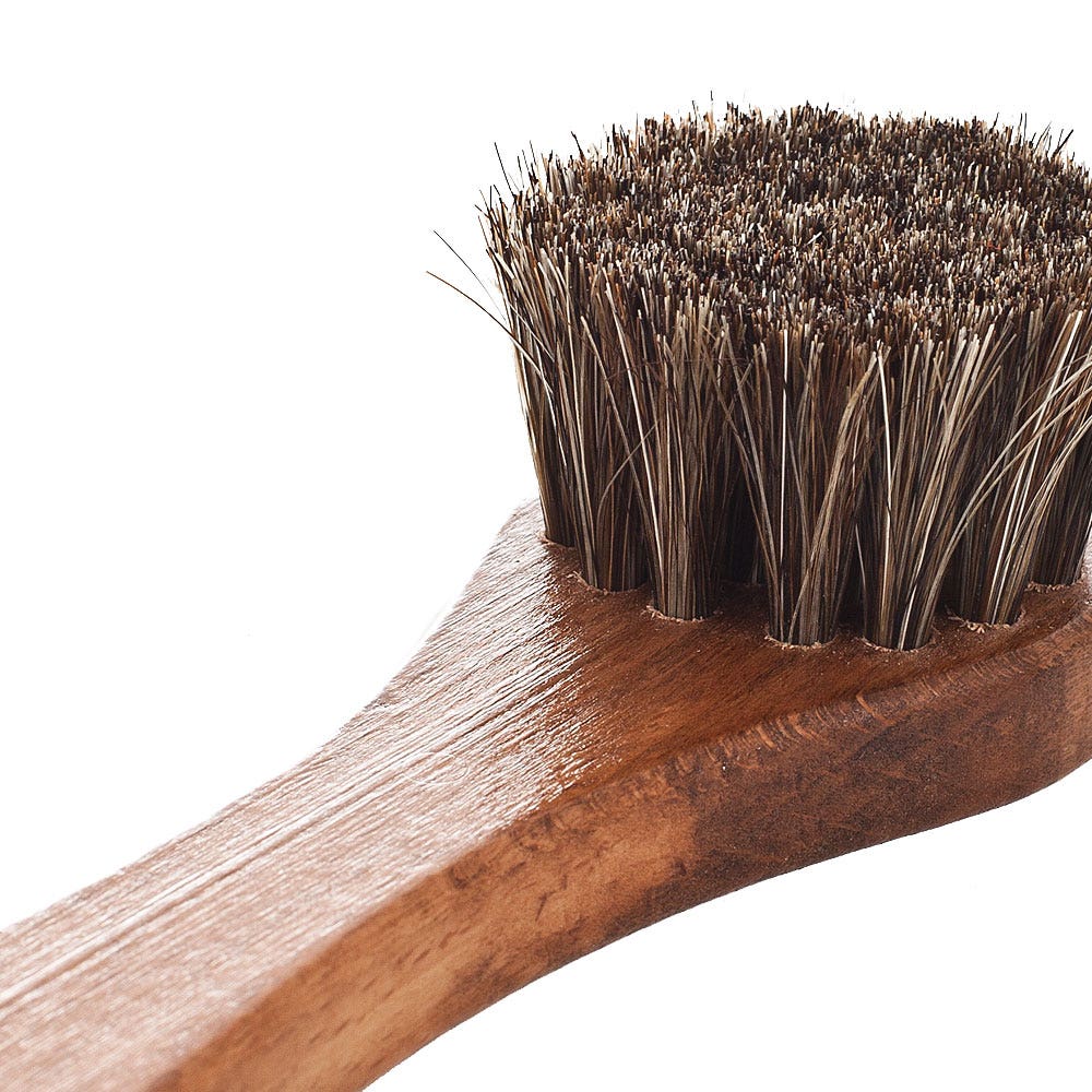 Clear Polish Brush for Leather Shoes - Non-Scratch Horsehair