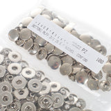 100 Universal Automatic Press Studs Silver Diameter 15mm