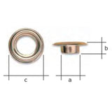 100 Pieces Gold Brass Eyelets Various Sizes for Curtains and Accessories