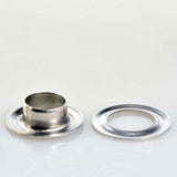 100pcs Silver Brass Eyelets Various Sizes for Curtains and Accessories