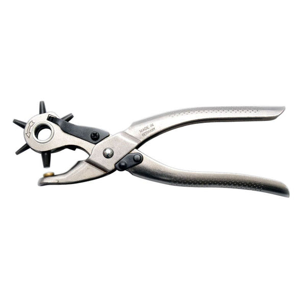 Pinza a 6 Fustelle per Fori su Cuoio e Cinture Revolver Tekno - Made in Germany
