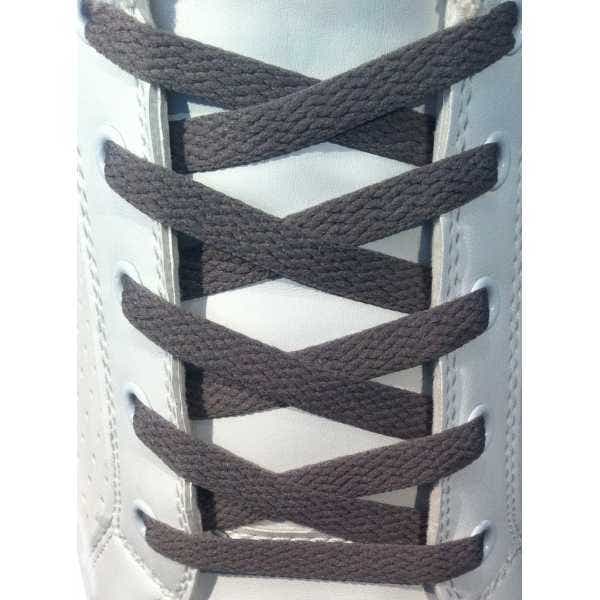 Lacci per Scarpe Grigio Scuro Piatti - Stringhe varie Lunghezze