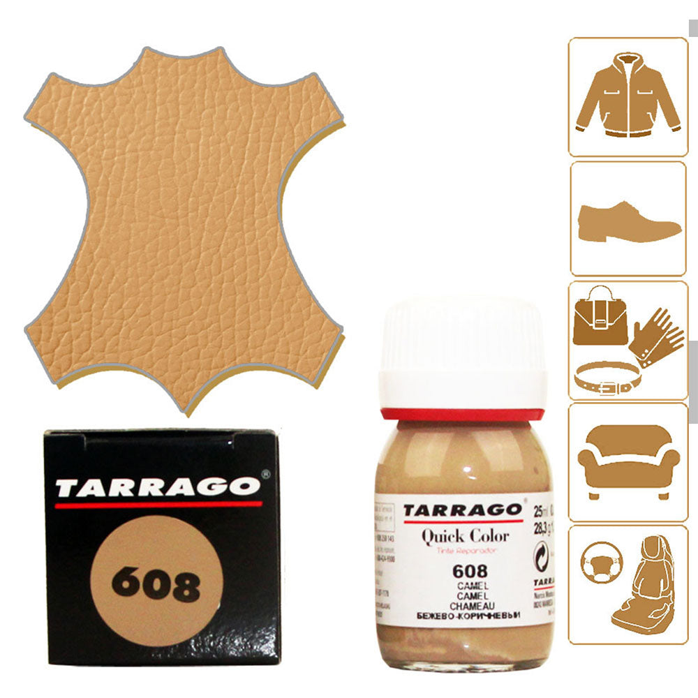 Tintura per Rinnovare il Colore di Scarpe Borse Accessori in Pelle  - Tarragò Quick Color
