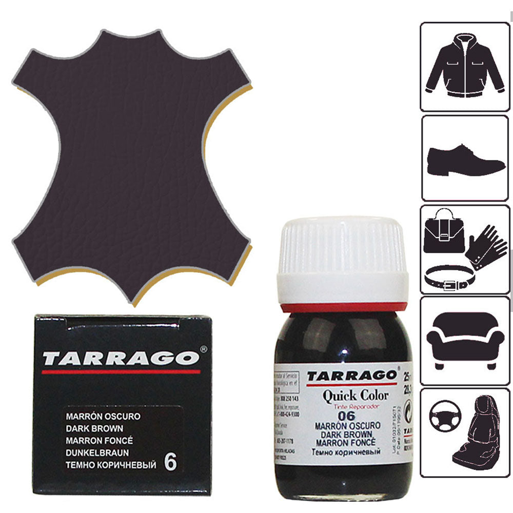 Tintura per Rinnovare il Colore di Scarpe Borse Accessori in Pelle  - Tarragò Quick Color