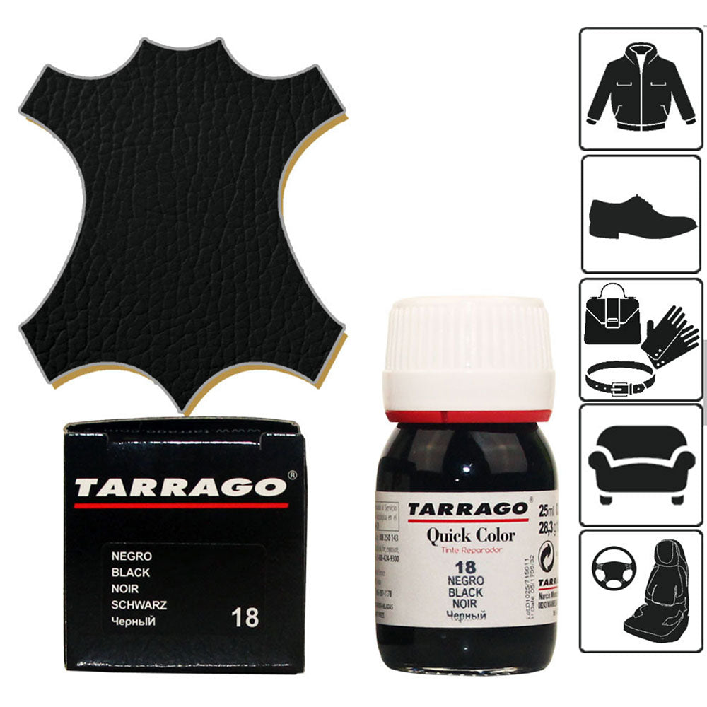 Tintura per Rinnovare il Colore di Scarpe Borse Accessori in Pelle  - Tarragò Quick Color