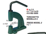 Torchietto in Ferro n.2 Torchio per Bottoni Automatici Occhielli Ribattini