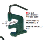 Torchietto in Ferro 3 Torchio per Montare Bottoni Automatici Occhielli