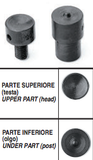 Punzone da Torchio o Pinza per montare Rivetti Ribattini diametro testa 6-7mm misura 033