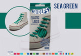 Aqua Green Silicone Elastic Shoelaces - No More Untied Shoes