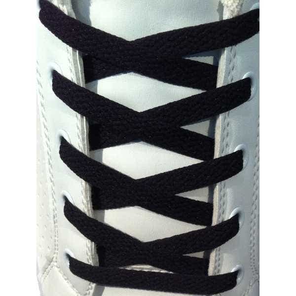 Lacci per Scarpe Neri Piatti - Stringhe varie Misure
