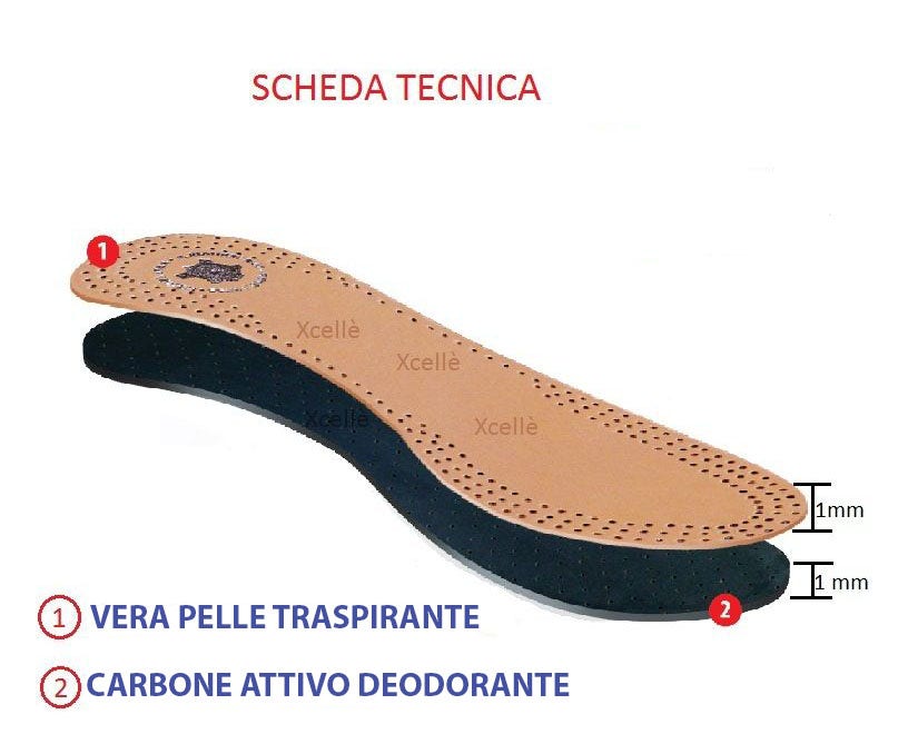 Solette in Pelle e Carboni Attivi per Eliminare Cattivi Odori nelle Scarpe