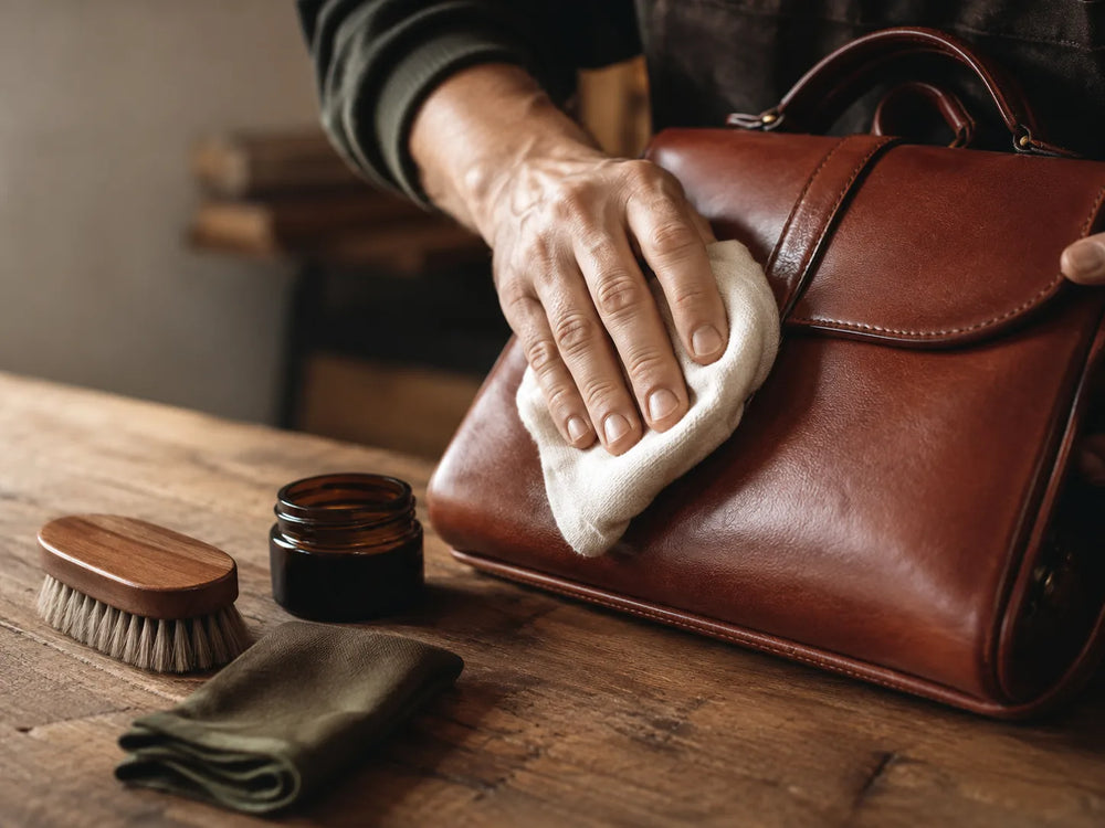 Leather &amp;<br>bags