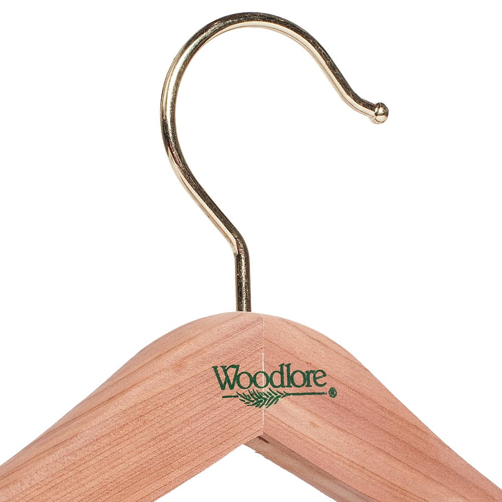 Set 2 Grucce Appendi Abiti da Armadio in Legno di Cedro Aromatico - Woodlore Cedar Hangers