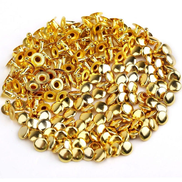 Rivetti Ribattini in Ottone 100 pezzi color Oro Diametro 11mm