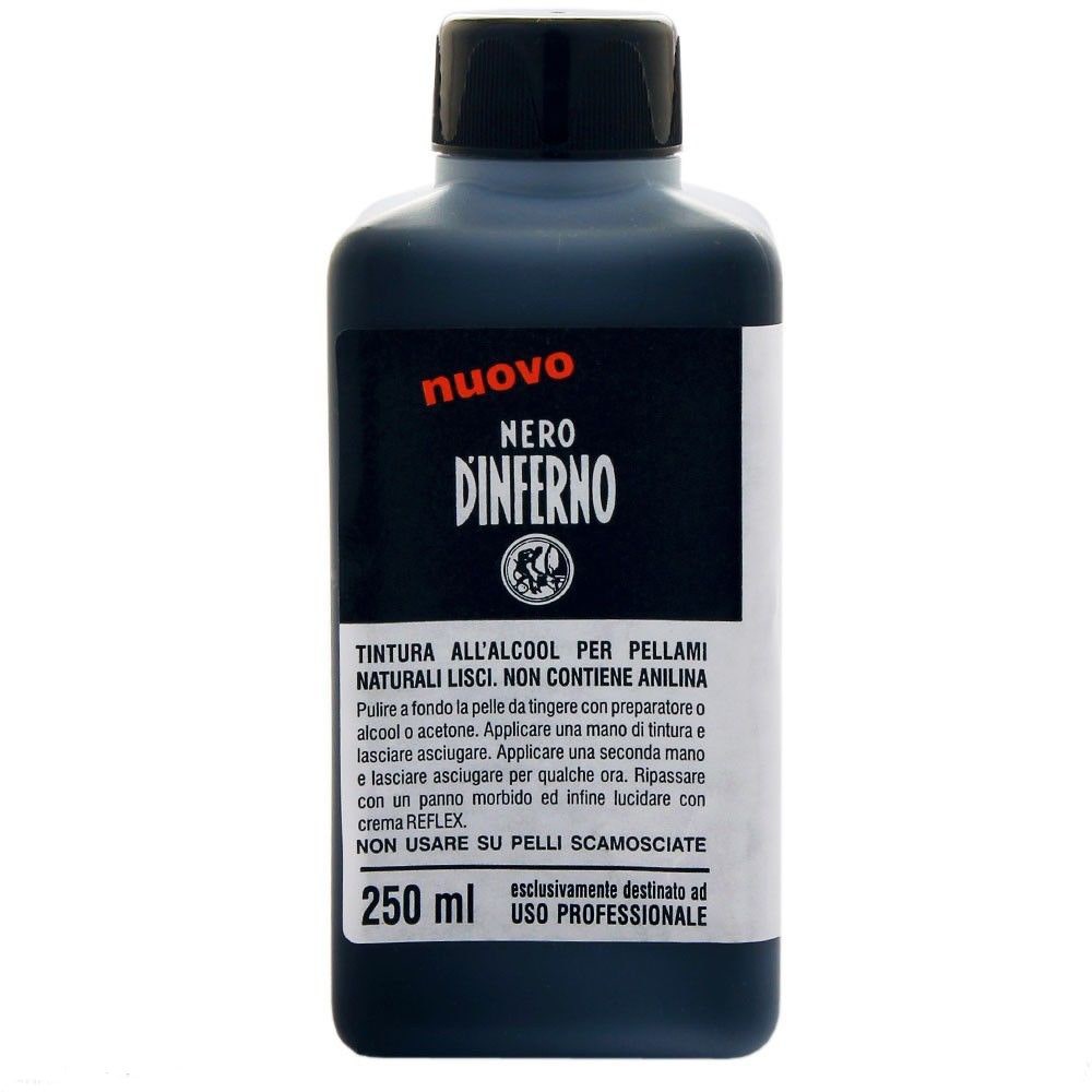 tintura vernice nera a pennello per pelle e cuoio scarpe borse e