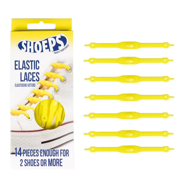 Lacci da Scarpe Elastici in Silicone Gialli - Mai più Scarpe Slacciate