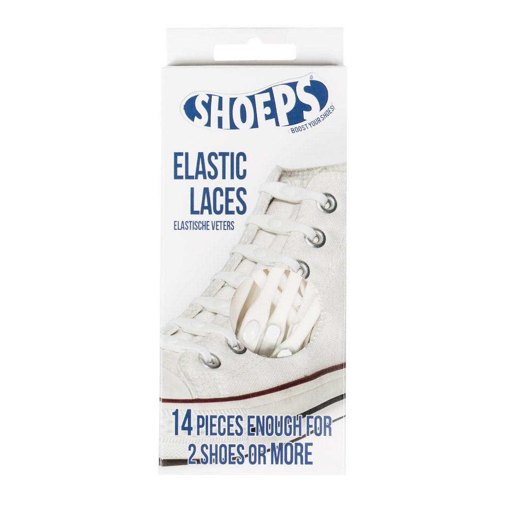 Lacci da Scarpe in Silicone Bianchi Elastici - Shoeps Elastic Laces