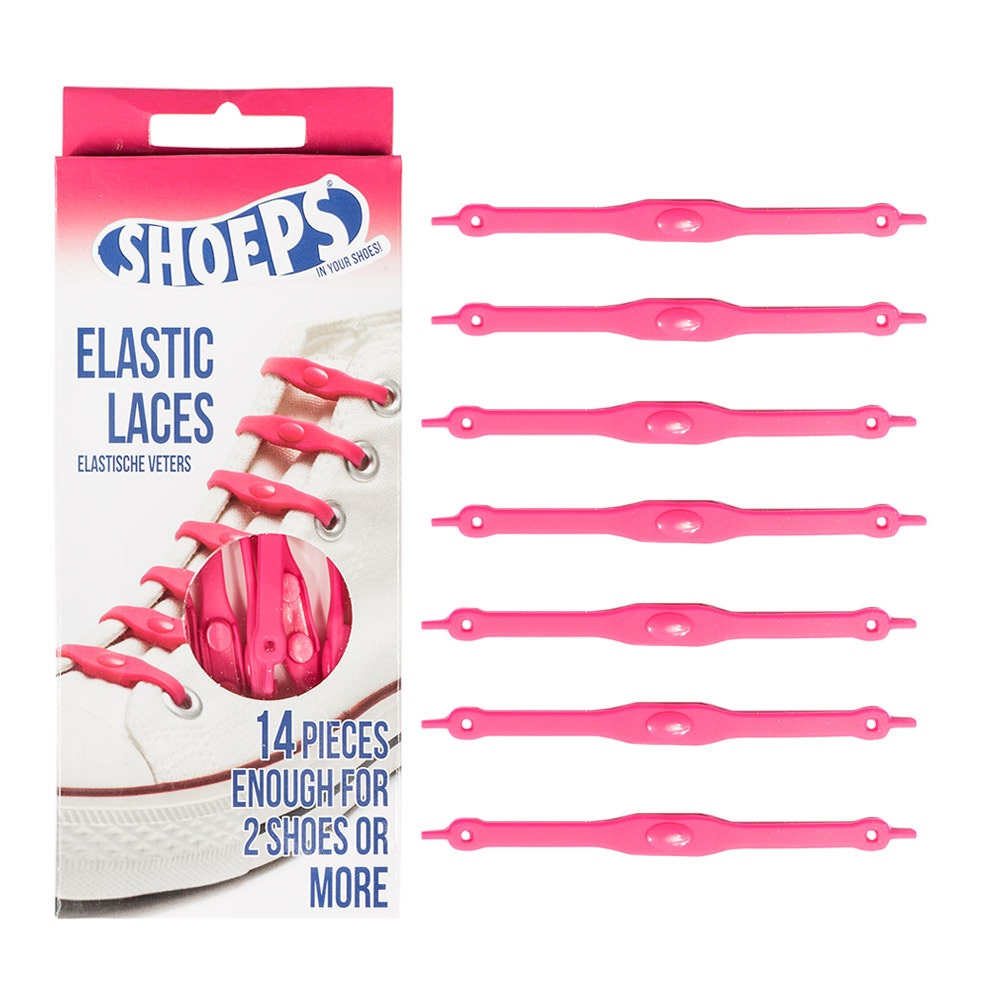 Lacci da Scarpe Elastici in Silicone Fuchsia - Shoeps Elastic Laces