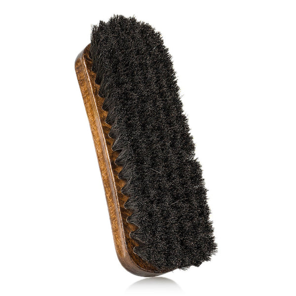 Black Horsehair Shoe Brush Non-Scratch For Polishing Shoes
