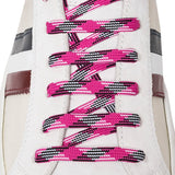 Lacci per Scarpe Sneakers - Bergal 140cm Piatti Larghi Rosa Multicolor