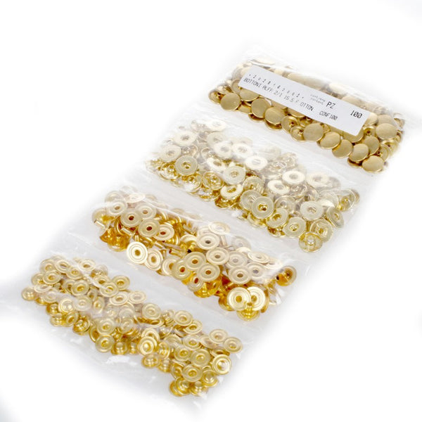 100 Universal Automatic Press Studs Brass Diameter 15mm