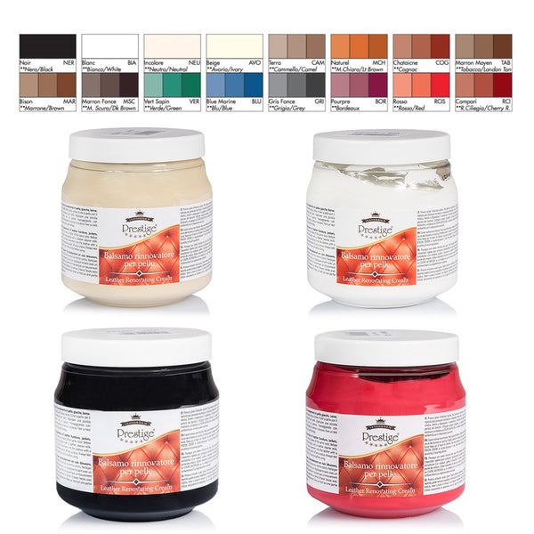 Crema per Rinnovare il Colore di Divani Scarpe Borse in Pelle - Prestige 250ml